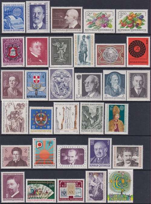 AUSTRIA - selection of 1974-1975 superb MNH very good value
